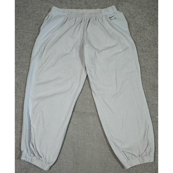 Nike Air Joggers Womens 2XL Platinum High Waisted Corduroy Fleece‎ Pants - Picture 3 of 12